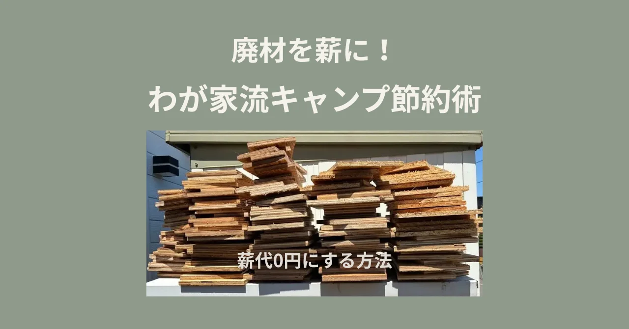 廃材を薪に！わが家流キャンプ節約術｜薪代を0円にする方法