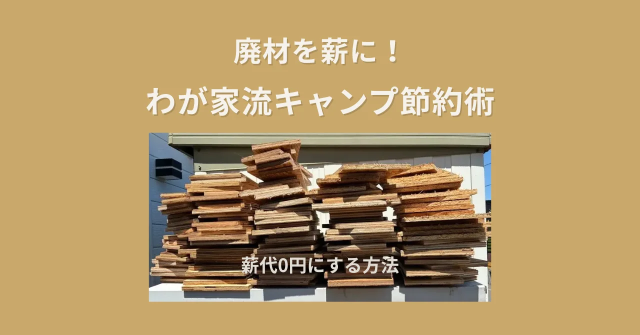 廃材を薪に！ 我が家流キャンプ節約術 薪代ｗｐ０円にする方法