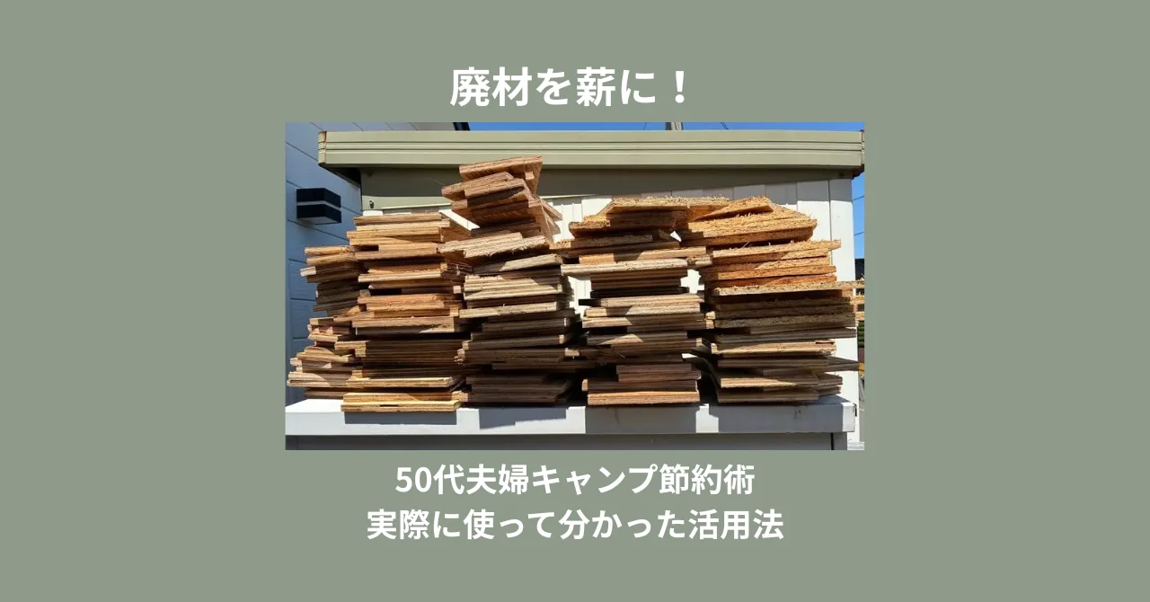 廃材を薪に！50代夫婦が実践するキャンプ節約術｜実際に使って分かった活用法