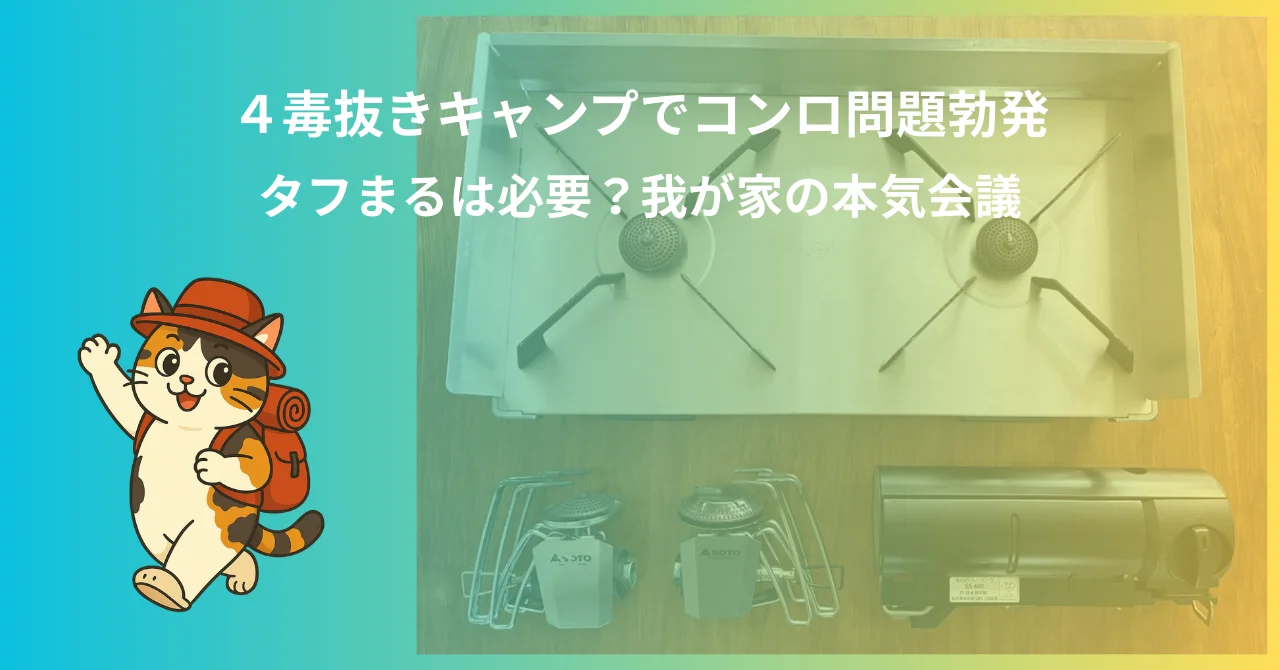 ４毒抜きキャンプでコンロ問題勃発 (1)
