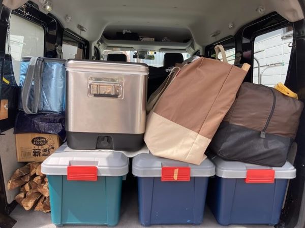 我が家のキャンプ荷積み