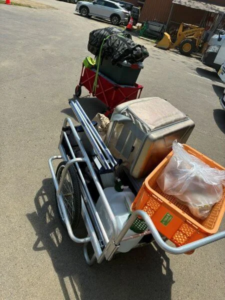 撤収しているとこ