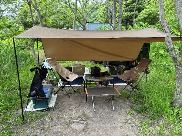 湯の元温泉キャンプ場すぎうらんど
設営スタイル