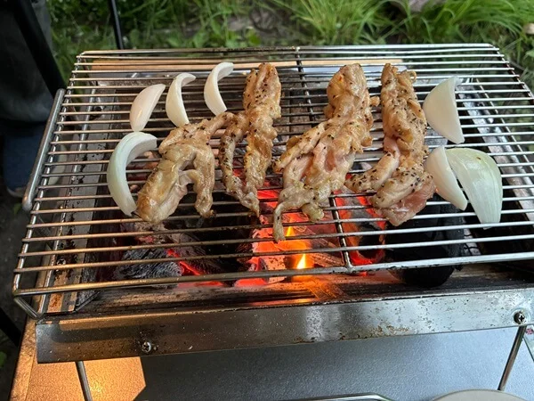 鶏のせせりを焼いたもの