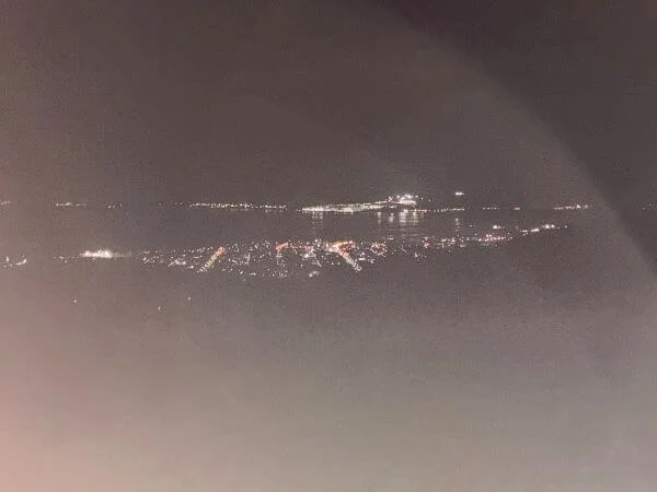 いわないオートキャンプ場マリンビューサイトフリーサイトからの夜景