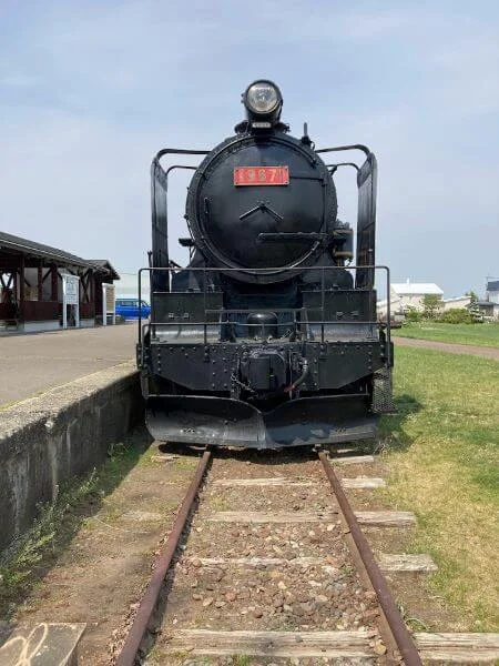 当時使われてた汽車が飾られています。