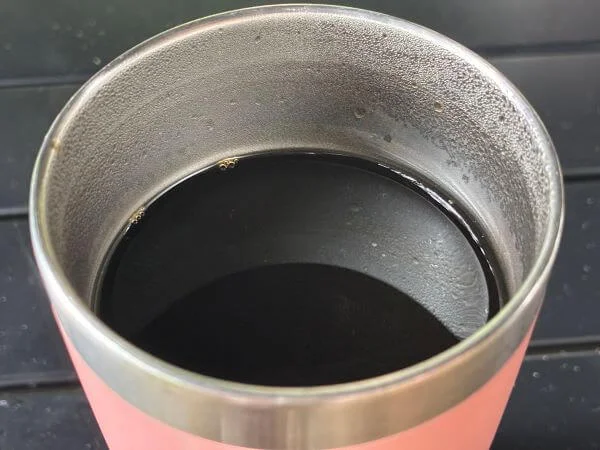 設営後のコーヒー
