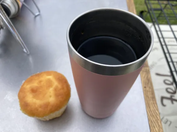 設営後のコーヒータイム