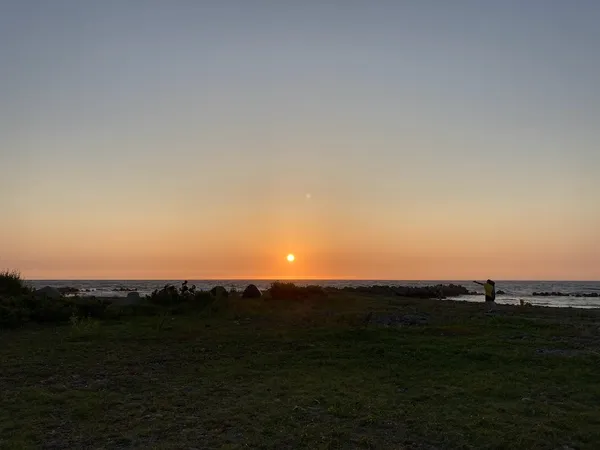 暑寒海浜キャンプ場
夕陽が見える日本海側